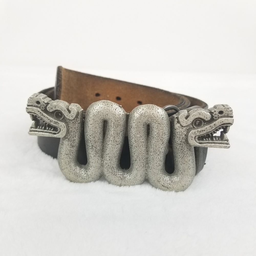 Mobtown Chicago Mens Double Dragon Belt Sz 32